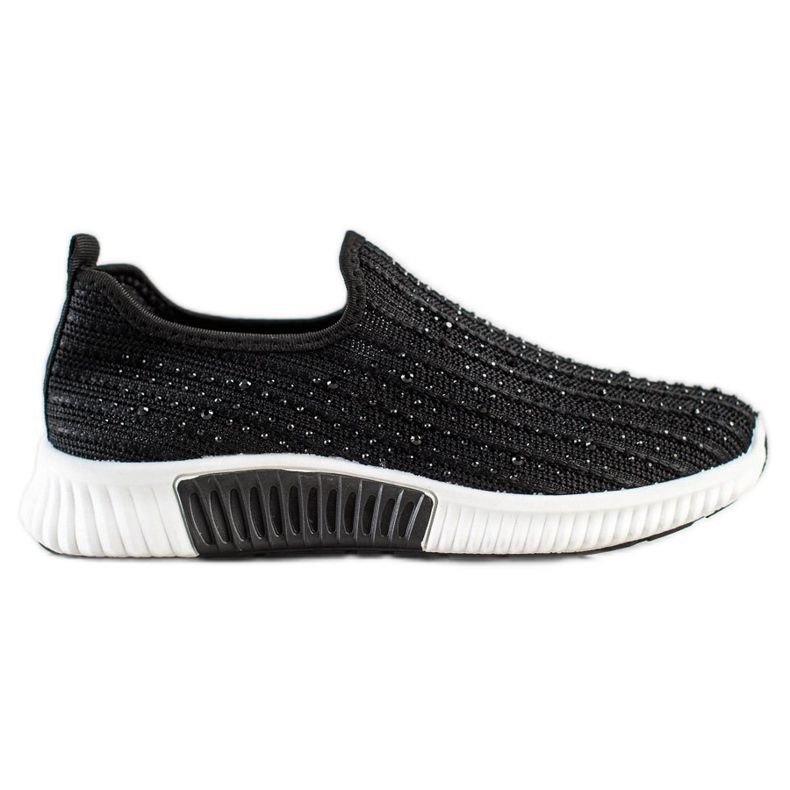 SHELOVET Slipon Con Cristalli nero