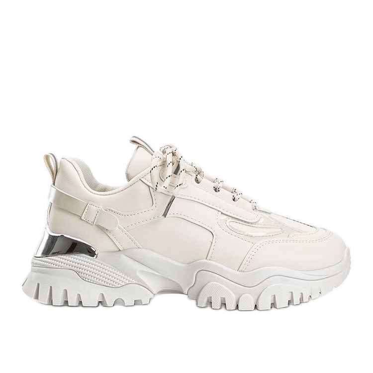 Sneakers beige con inserti metallici Ansley