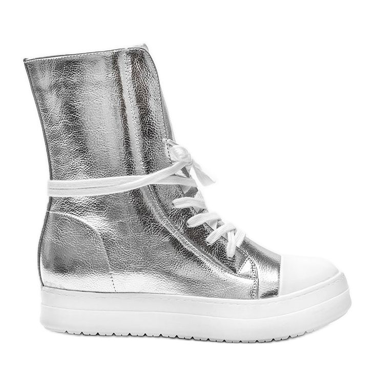 Sneaker alta Fatima argento d'argento