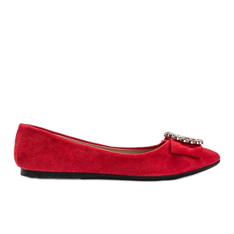 Ballerine rosse con fibbia Ciara rosso