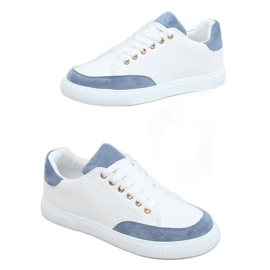 Sneakers da donna bianche 6110 Blu bianco