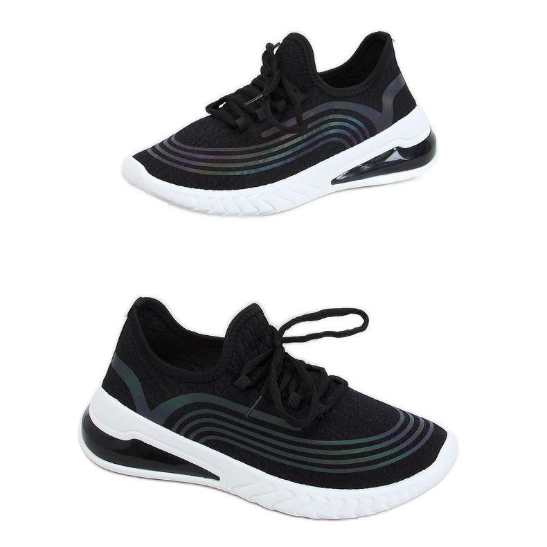 Nero 3436 Calze nere scarpe sportive