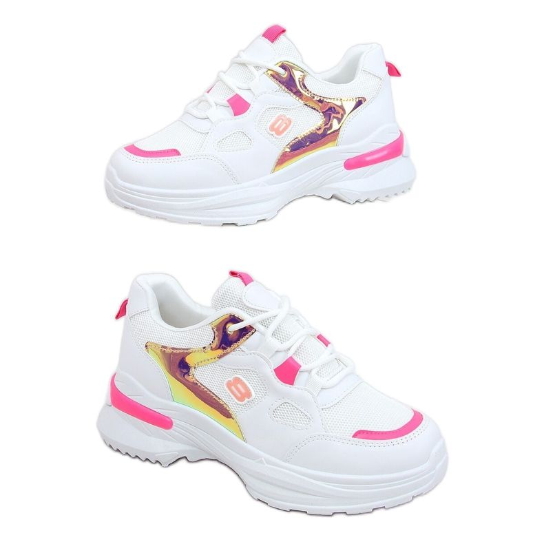 Scarpe sportive da donna bianche e rosa HX-68 Red bianca