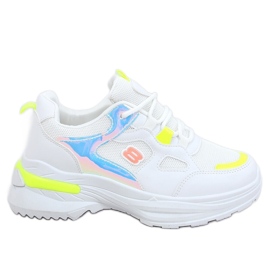 Scarpe sportive da donna bianche e gialle HX-68 Yellow bianca multicolore giallo