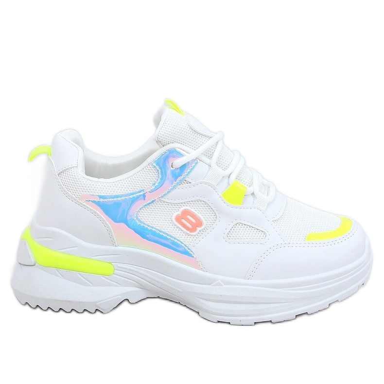 Scarpe sportive da donna bianche e gialle HX-68 Yellow bianca multicolore giallo