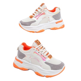 Scarpe sportive beige R12YD518-11 Arancione arancia