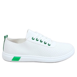 Sneakers da donna bianche e verdi LA42 Green bianco verde