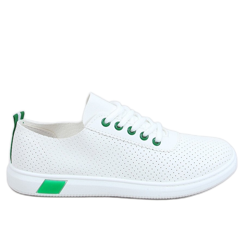 Sneakers da donna bianche e verdi LA42 Green bianca verde