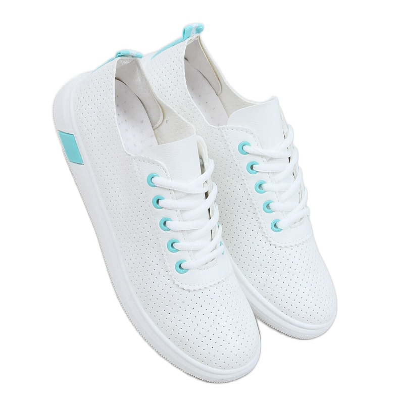 Sneakers donna bianche e blu LA42 Blue bianca