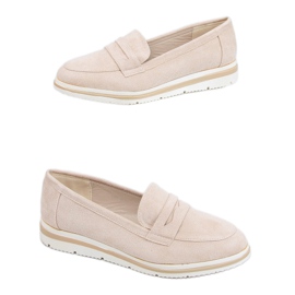 Mocassini con suola alta 1151 Beige