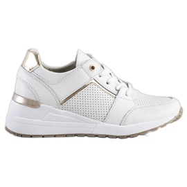 Filippo Scarpe sportive in pelle bianca bianco