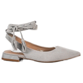 Seastar Décolleté con rilegatura decorativa grigio