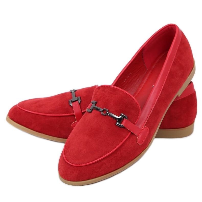 Mocassini da donna rossi 8742 Red rosso
