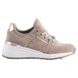 Filippo Scarpe sportive in pelle beige