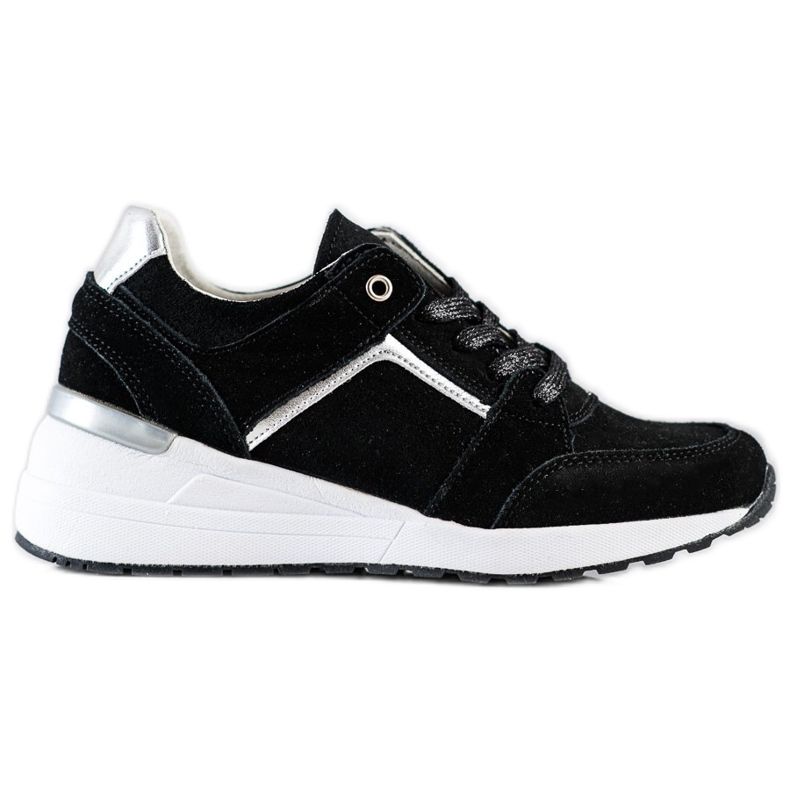 Filippo Scarpe sportive in pelle nera nero