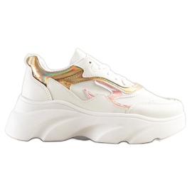 SHELOVET Scarpe da ginnastica alla moda bianca