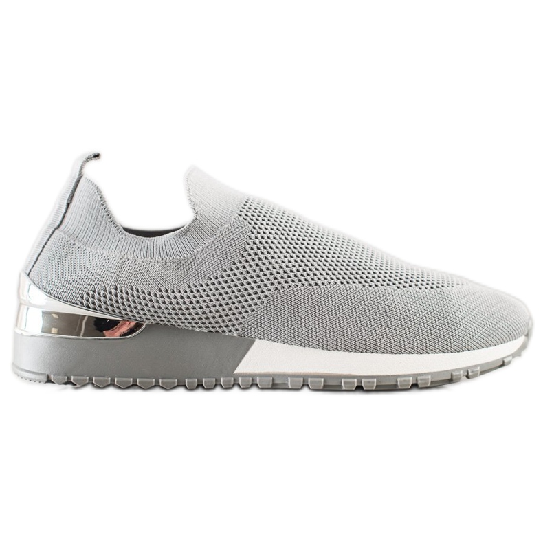 SHELOVET Sneakers in tessuto traforato grigio