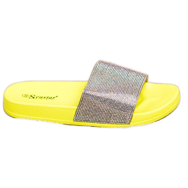 Seastar Pantofole Con Cristalli d'oro giallo