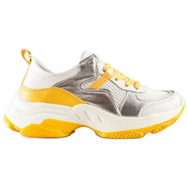 Goodin Sneakers In Pelle Con Inserti Argento bianco multicolore