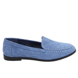 Mocassini blu con borchie 4322 Jeans