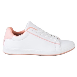 SHELOVET Sneakers Basse Con Ecopelle bianca