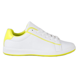 SHELOVET Sneakers Basse Con Ecopelle bianco giallo