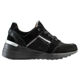 Evento Sneakers in pelle stampa serpente nero