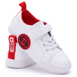 Sneakers Bambini Bambini Big Star Con Velcro Bianco FF374088 rosso