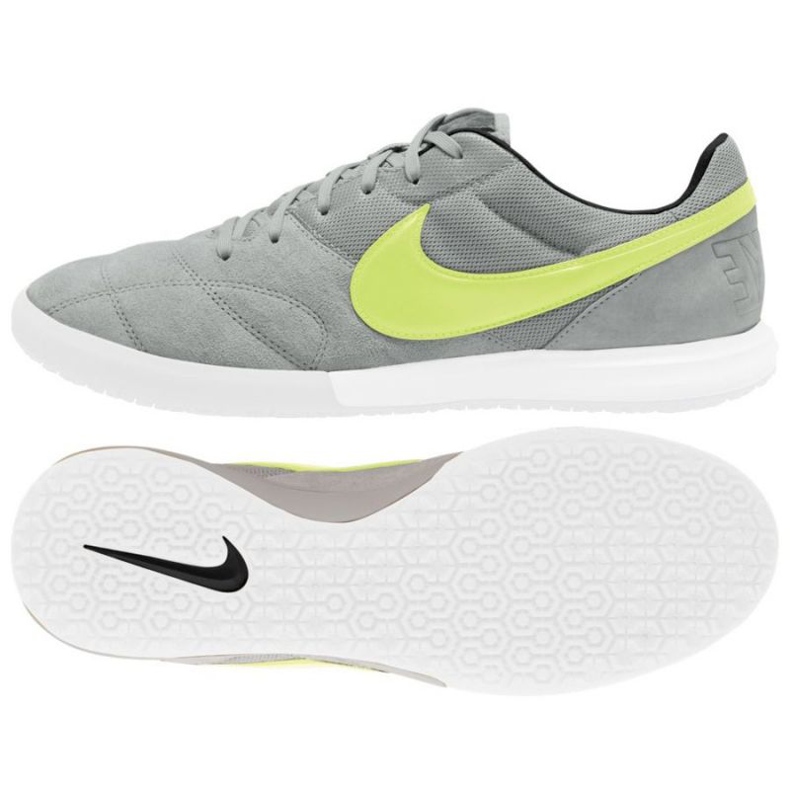 Nike Premier 2 Sala Ic M AV3153 012 scarpe da calcio grigio verde sfumature di grigio