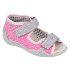 SANDALI BAMBINA PAPI BEFADO 342P016 rosa d'argento