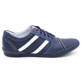 Polbut Scarpe casual da uomo R3 Perforation Blu navy con bianco bianca