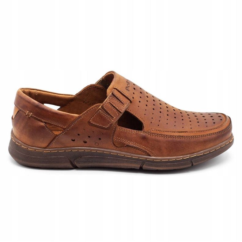 Polbut Scarpe traforate estive da uomo J73L cammello marrone