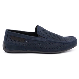 Polbut Mocassini uomo in pelle 2105P blu navy