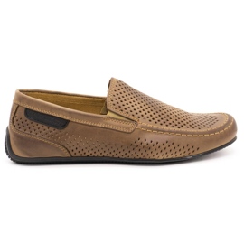 Polbut Mocassini uomo in pelle 2105P marrone