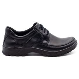 KOMODO Scarpe da uomo in pelle 853 nere nero