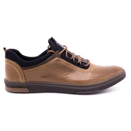 Polbut Scarpe casual da uomo in pelle K24 marrone chiaro