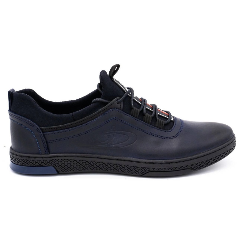 Polbut Scarpe casual da uomo in pelle K24 blu navy scuro