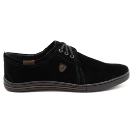 Polbut Scarpe in pelle per uomo 343 camoscio nero