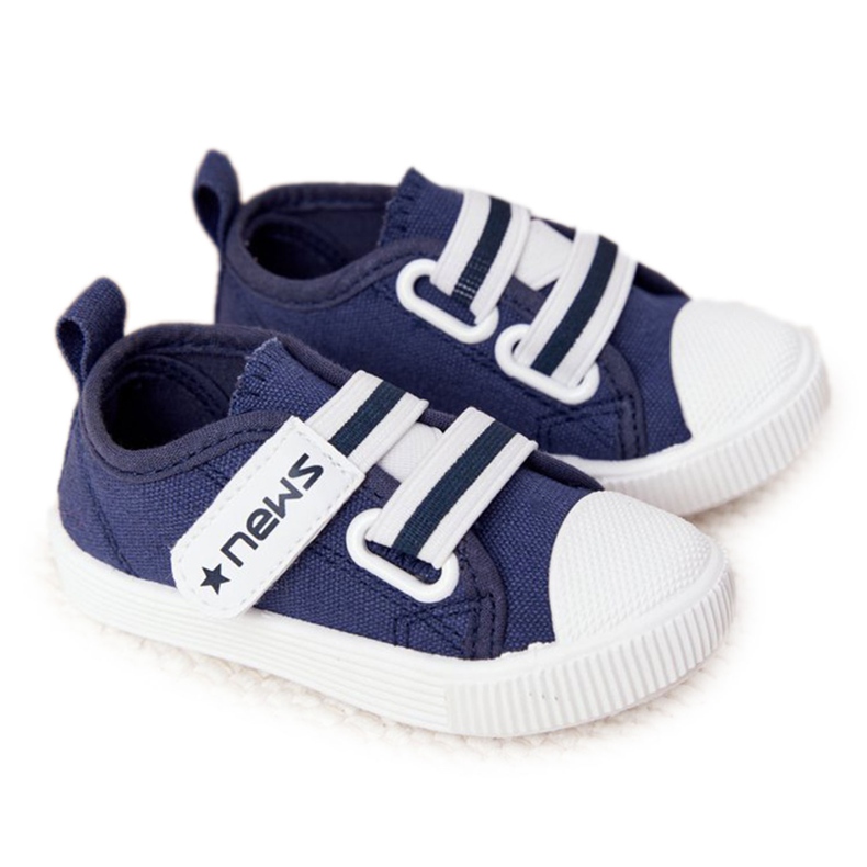 EVE Sneakers Bambini Con Velcro Navy Blue Novità blu navy