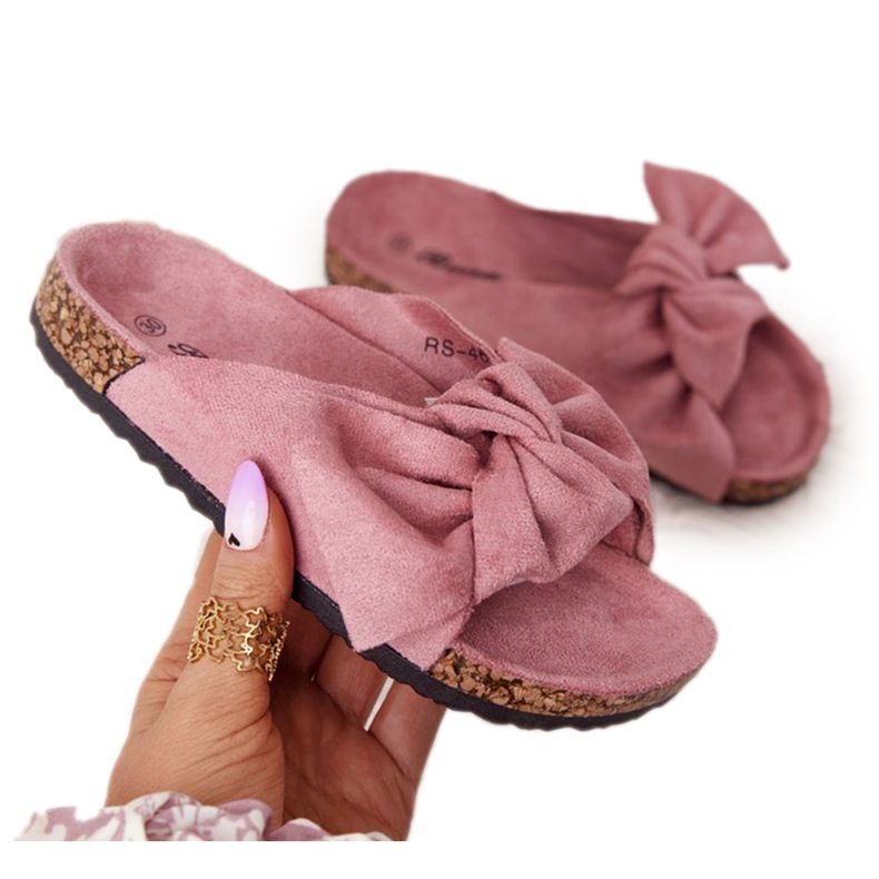 PB2 Pantofole Per Bambini Su Sughero Rosa Cipria Little Wendy