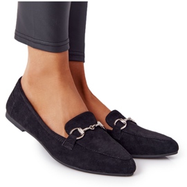 Mocassini Donna Sergio Leone MK711 Scamosciato Nero
