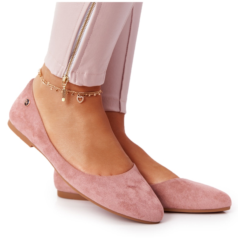 Ballerine in camoscio Sergio Leone BL622 Rosa