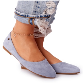 Ballerine in camoscio Sergio Leone BL622 Blu