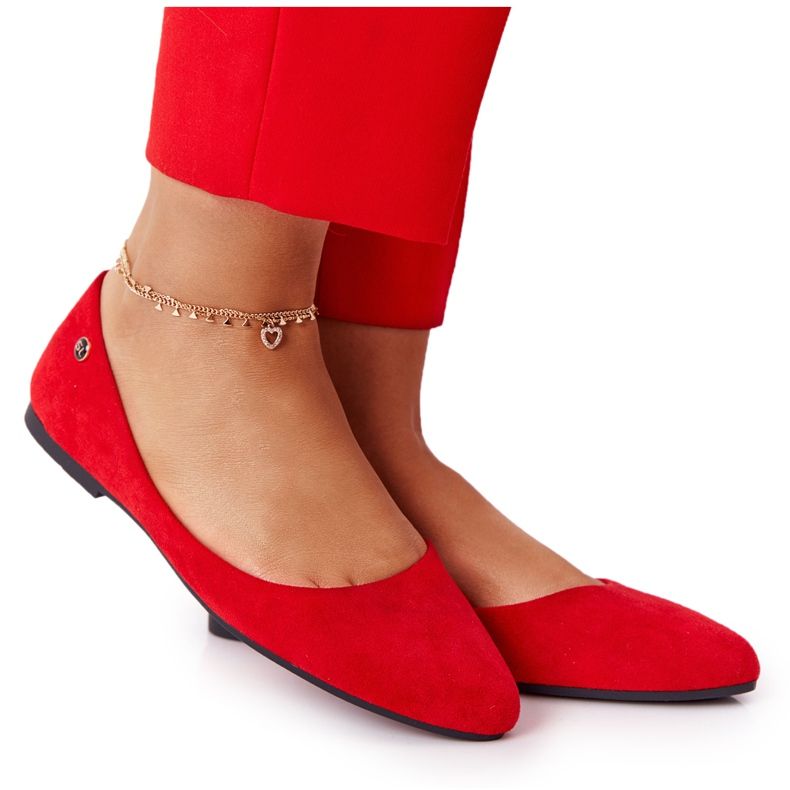 Ballerine in camoscio Sergio Leone BL622 Rosso