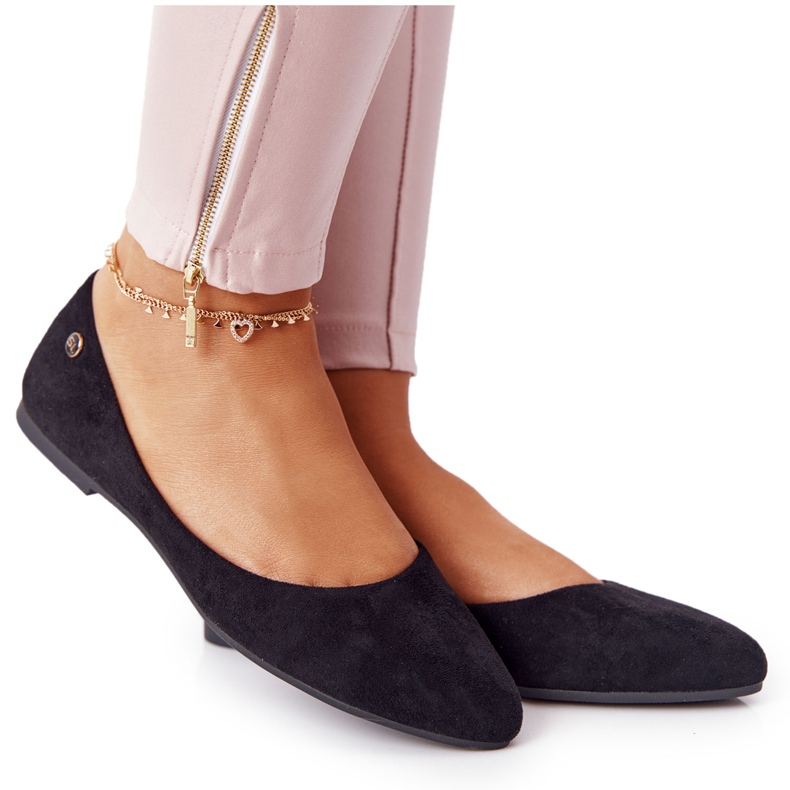 Ballerine in camoscio Sergio Leone BL622 Nero