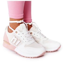 Scarpe sportive da donna Sneakers Bianco e Rosa Maddie bianca