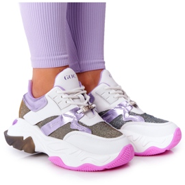 Scarpe sportive su suole larghe GOE HH2N4038 Bianco-Viola