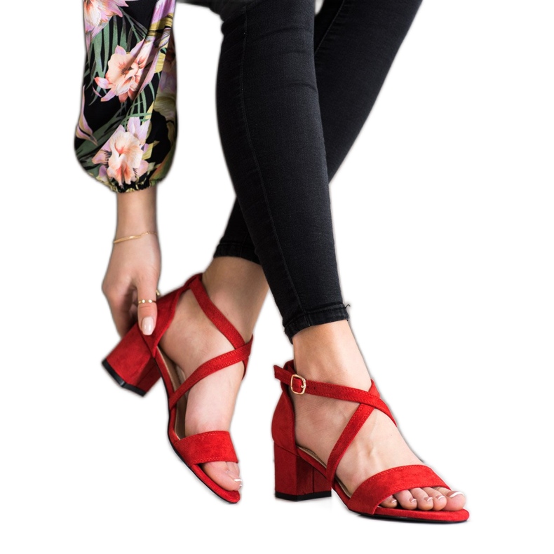 Sandali con Sergio Leone Stripes rosso