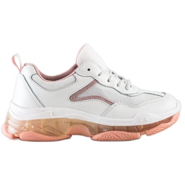 Goodin Scarpe da ginnastica in pelle bianca