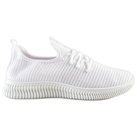 SHELOVET Comode scarpe da ginnastica slip-on bianco
